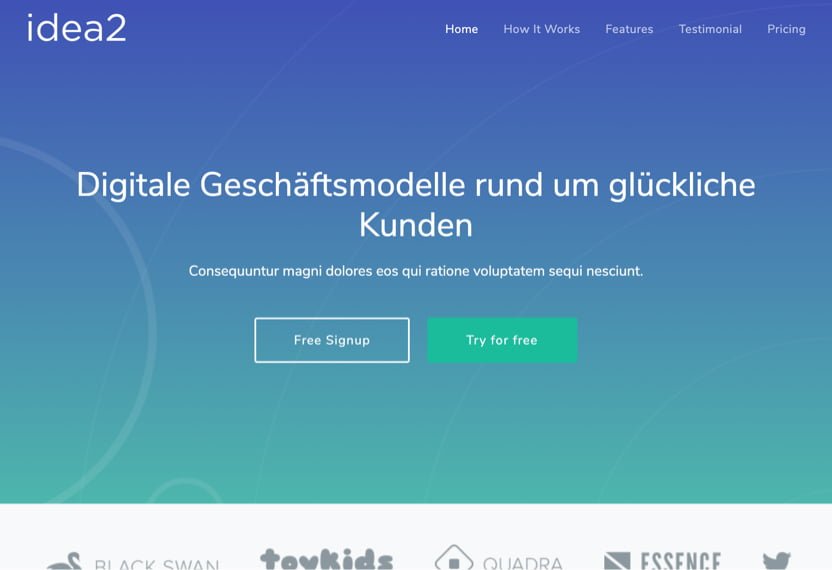 Mautic Landingpage Onepager Buehne