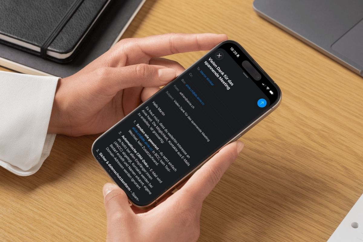 Gesprächsnotizen direkt per E-Mail ins CRM