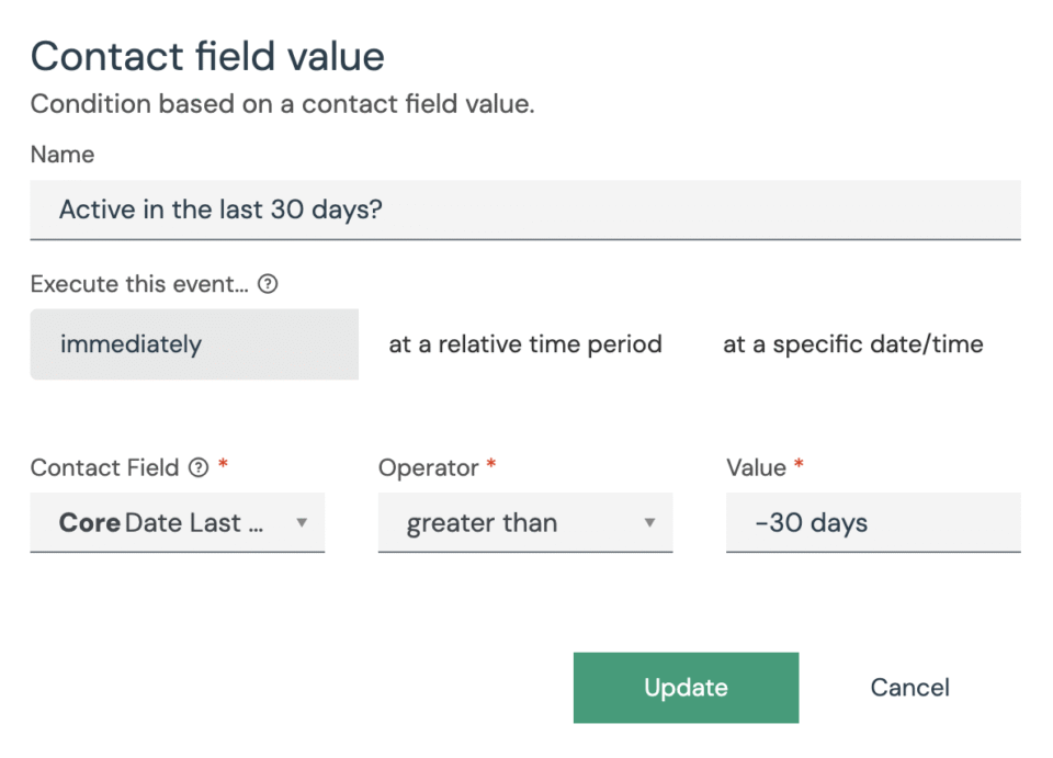 Date based campaign condition aivie or mautic