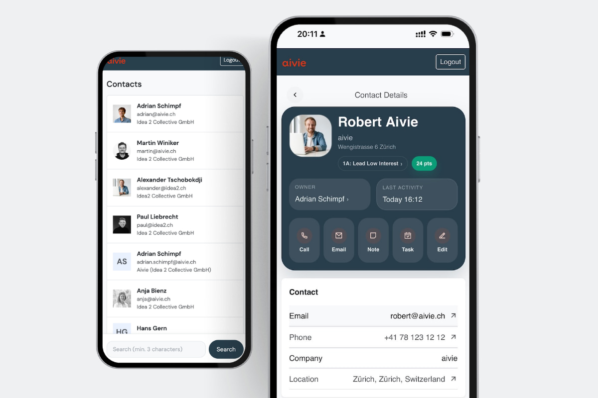 Mobile CRM Mautic by Aivie App - Robert