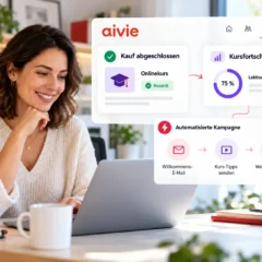 Ablefy Marketing Automation mit Käufen und Kursaktivitäten in Aivie