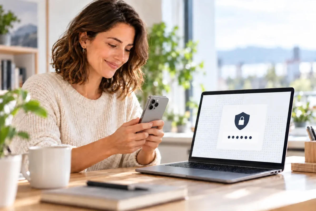 Marketing Manager conferma l'autenticazione a due fattori di Aivie su un iPhone